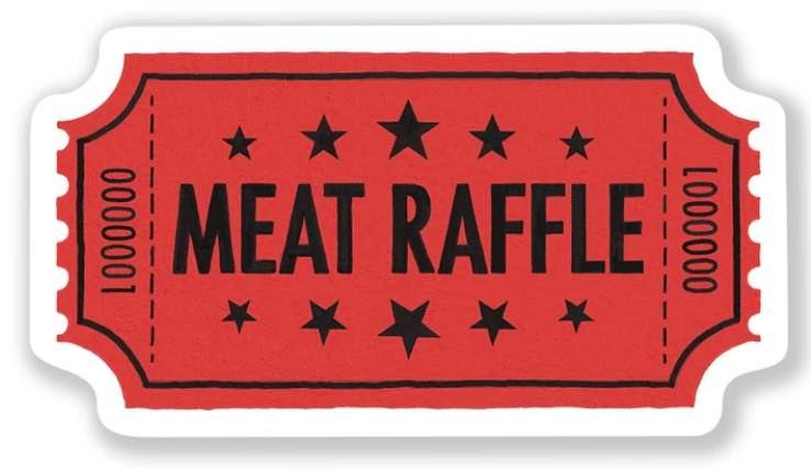 Meat raffle ticket